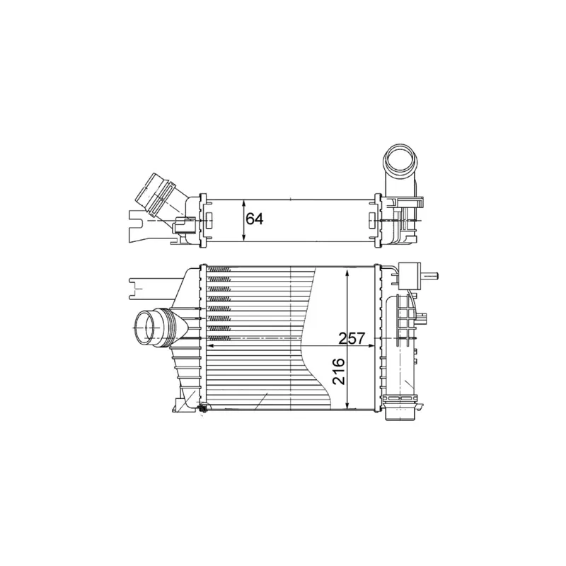 Intercooler, échangeur MAHLE CI 498 000S
