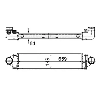 Intercooler, échangeur MAHLE CI 499 000S