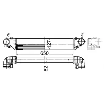 Intercooler, échangeur MAHLE CI 505 000S