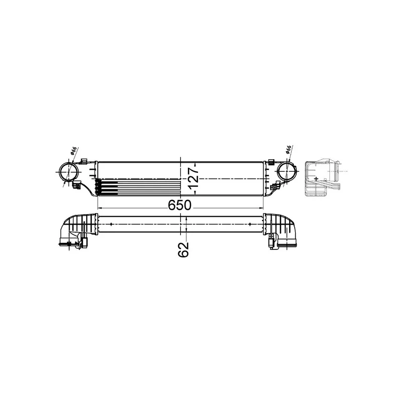 Intercooler, échangeur MAHLE CI 505 000S