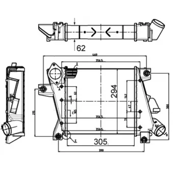 Intercooler, échangeur MAHLE CI 508 000S