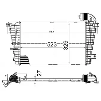 Intercooler, échangeur MAHLE CI 513 000S