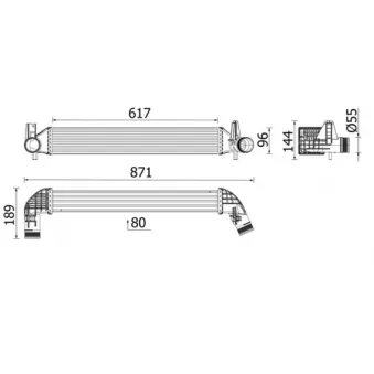 Intercooler, échangeur MAHLE CI 516 000P