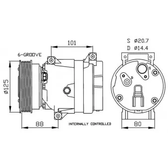 Compresseur, climatisation NRF 32404G