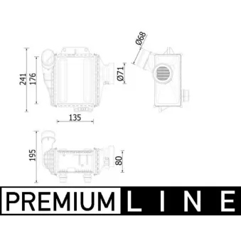 Intercooler, échangeur MAHLE CI 539 000P