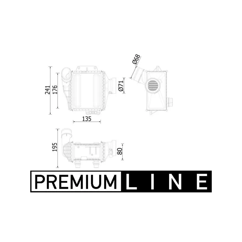 Intercooler, échangeur MAHLE CI 539 000P