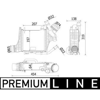 Intercooler, échangeur MAHLE CI 541 000P