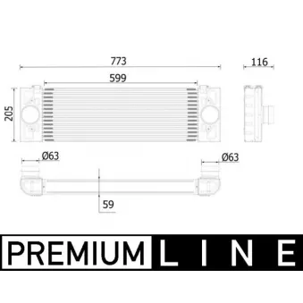 Intercooler, échangeur MAHLE CI 543 000P