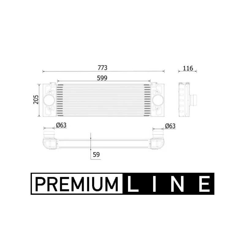 Intercooler, échangeur MAHLE CI 543 000P