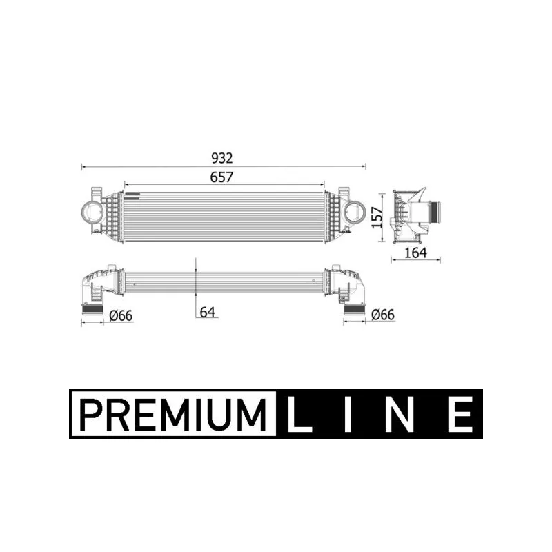 Intercooler, échangeur MAHLE CI 549 000P