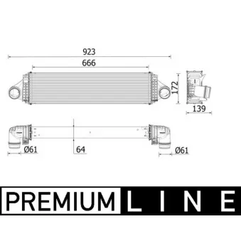 Intercooler, échangeur MAHLE CI 550 000P