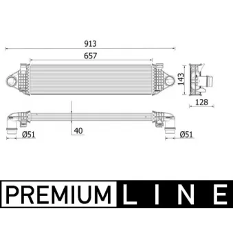 Intercooler, échangeur MAHLE CI 551 000P