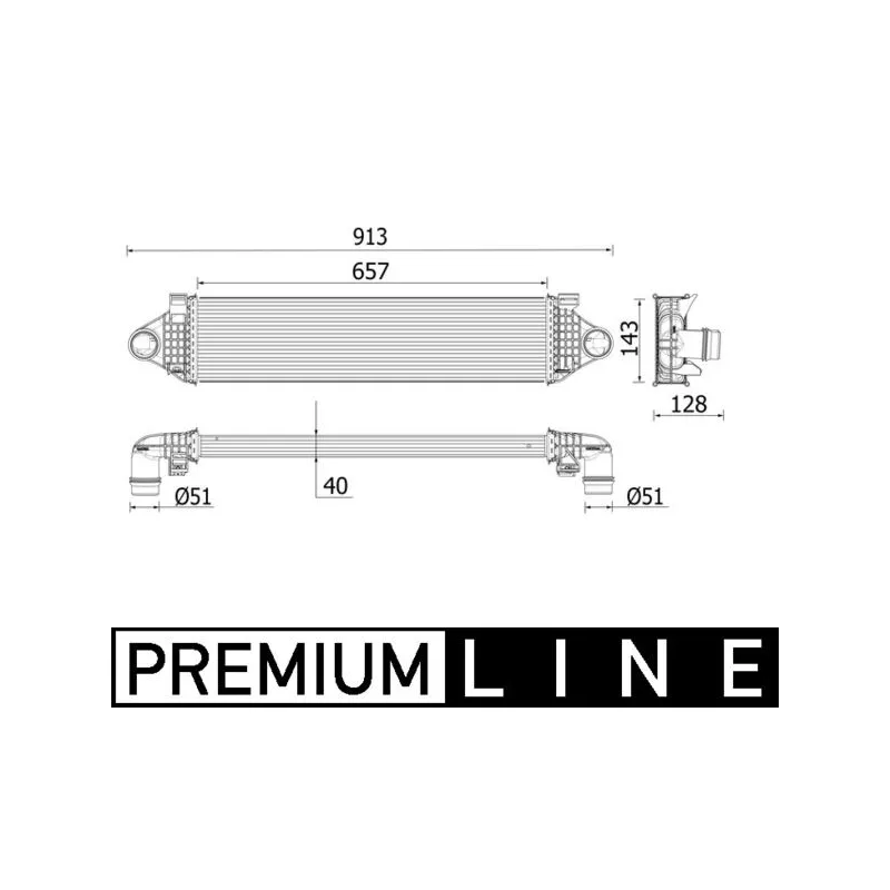Intercooler, échangeur MAHLE CI 551 000P