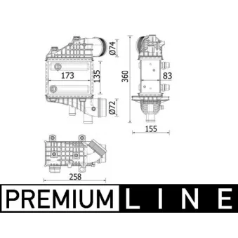Intercooler, échangeur MAHLE CI 552 000P