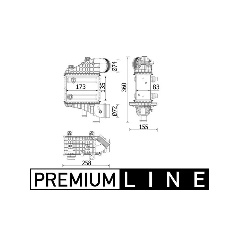 Intercooler, échangeur MAHLE CI 552 000P