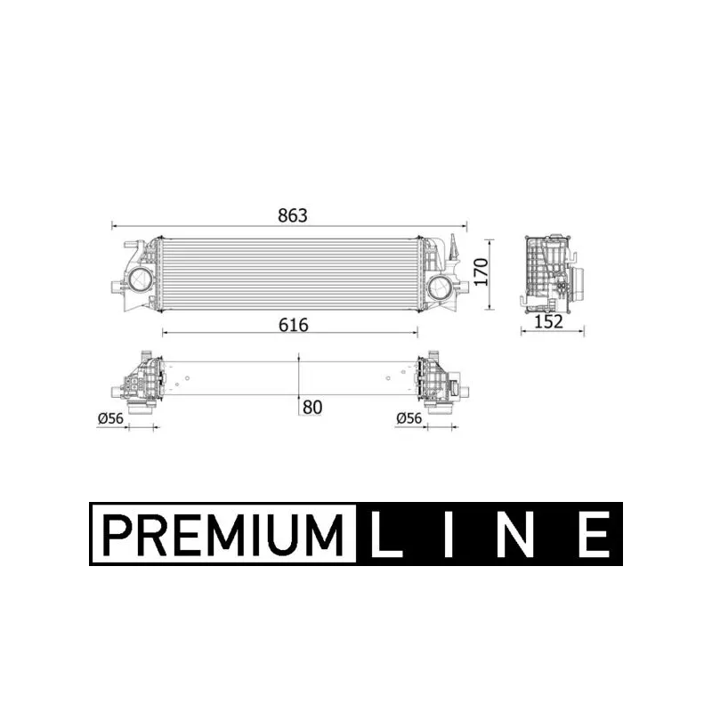 Intercooler, échangeur MAHLE CI 554 000P