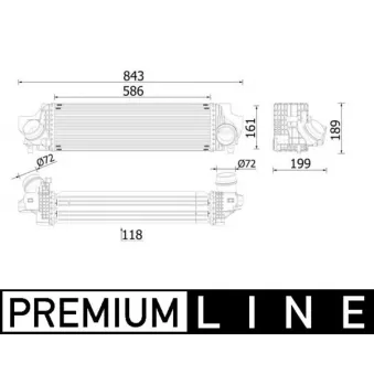 Intercooler, échangeur MAHLE CI 610 000P