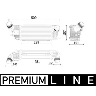 Intercooler, échangeur MAHLE CI 613 000P
