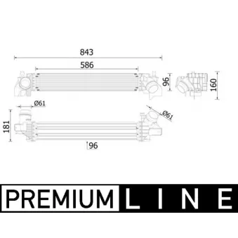Intercooler, échangeur MAHLE CI 614 000P