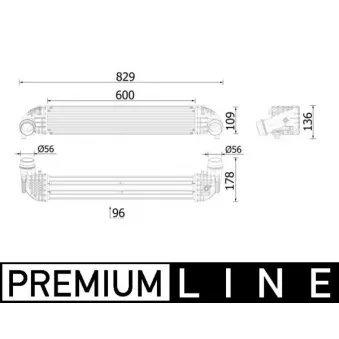 Intercooler, échangeur MAHLE CI 615 000P