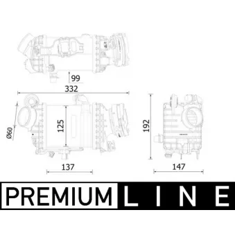 Intercooler, échangeur MAHLE CI 616 000P