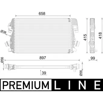 Intercooler, échangeur MAHLE CI 625 000P