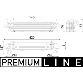 Intercooler, échangeur MAHLE CI 626 000P