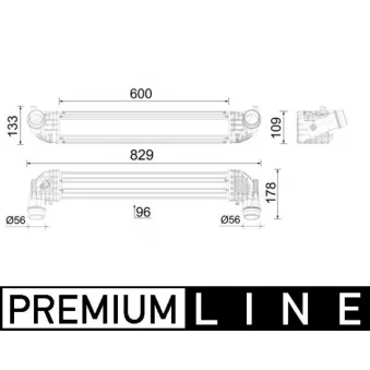 Intercooler, échangeur MAHLE CI 638 000P