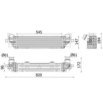 Intercooler, échangeur MAHLE CI 660 000P