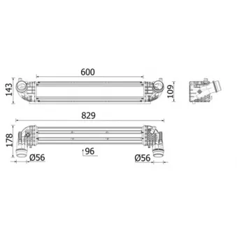 Intercooler, échangeur MAHLE CI 668 000P