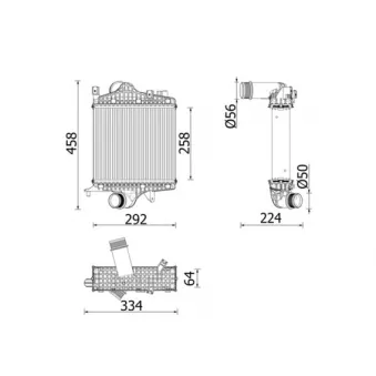 Intercooler, échangeur MAHLE CI 672 000P