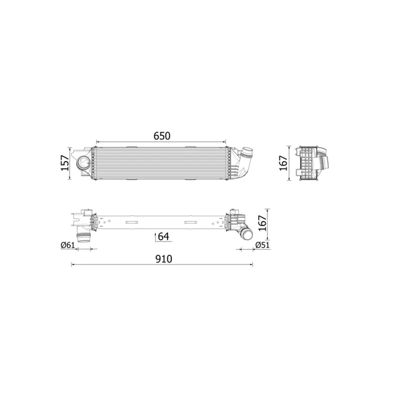 Intercooler, échangeur MAHLE CI 701 000P