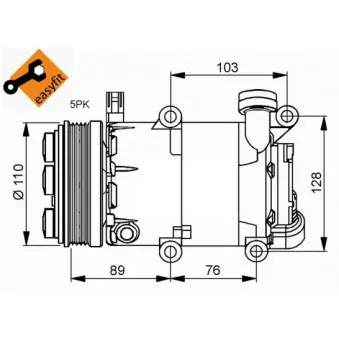 Compresseur, climatisation NRF 32415G