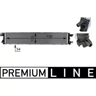 Radiateur basse température, intercooler MAHLE CIR 1 000P