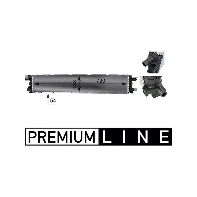 Radiateur basse température, intercooler MAHLE CIR 1 000P