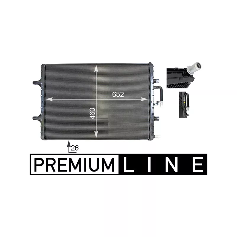 Radiateur basse température, intercooler MAHLE CIR 2 000P