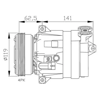 Compresseur, climatisation NRF 32421G