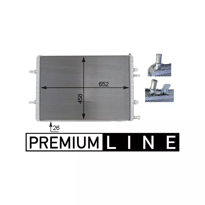 Radiateur basse température, intercooler MAHLE CIR 3 000P