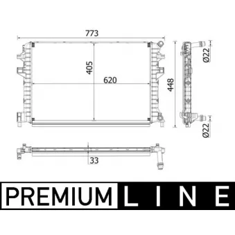 Radiateur basse température, intercooler MAHLE CIR 34 000P