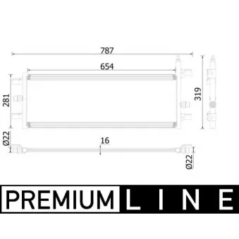 Radiateur basse température, intercooler MAHLE