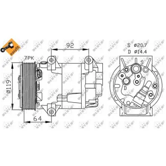 Compresseur, climatisation NRF 32424G