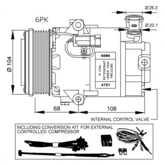 Compresseur, climatisation NRF 32428G