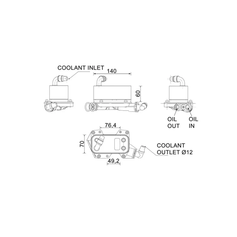 Radiateur d'huile de boîte automatique MAHLE CLC 132 000P