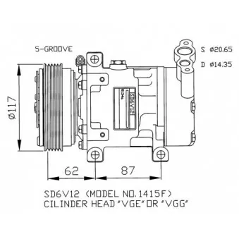 Compresseur, climatisation NRF 32431G
