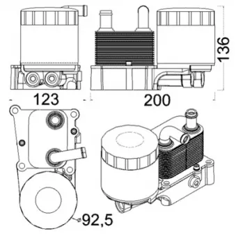 Radiateur d'huile MAHLE CLC 191 000S