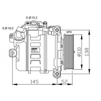 Compresseur, climatisation NRF 32435G