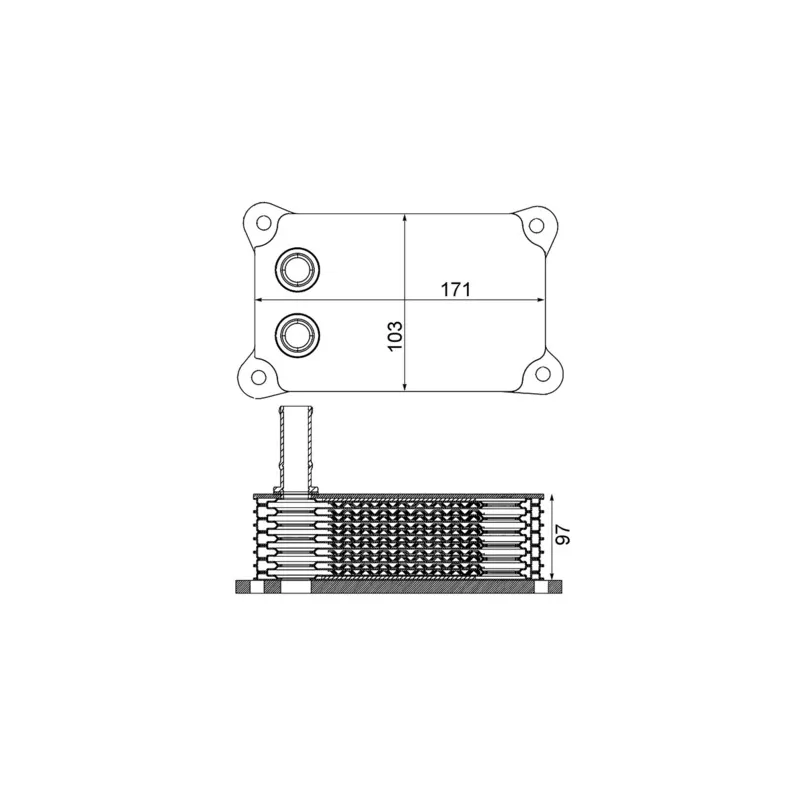 Radiateur d'huile MAHLE CLC 200 000S