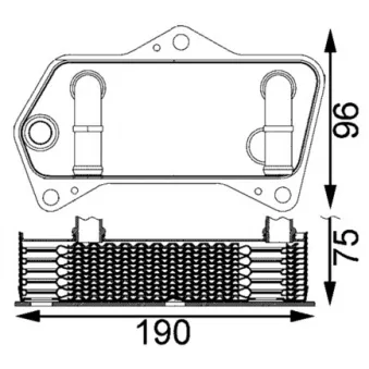 Radiateur d'huile de boîte automatique MAHLE CLC 202 000S