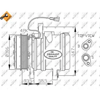 Compresseur, climatisation NRF 32436G