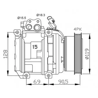 Compresseur, climatisation NRF 32438G